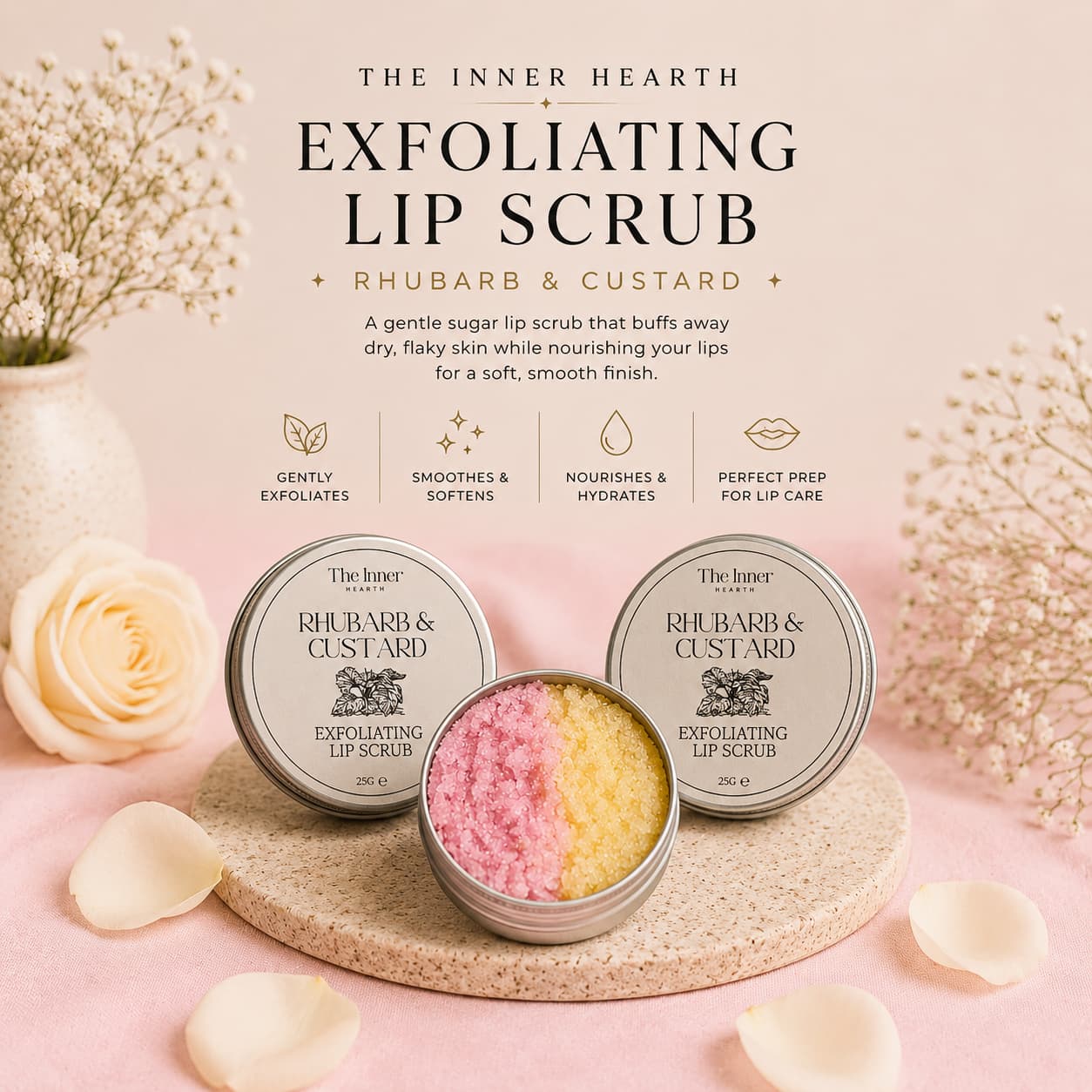 Rhubarb & Custard Lip Scrub