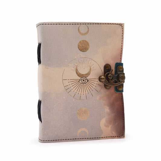 Moon Phases | Handmade Leather Notebook