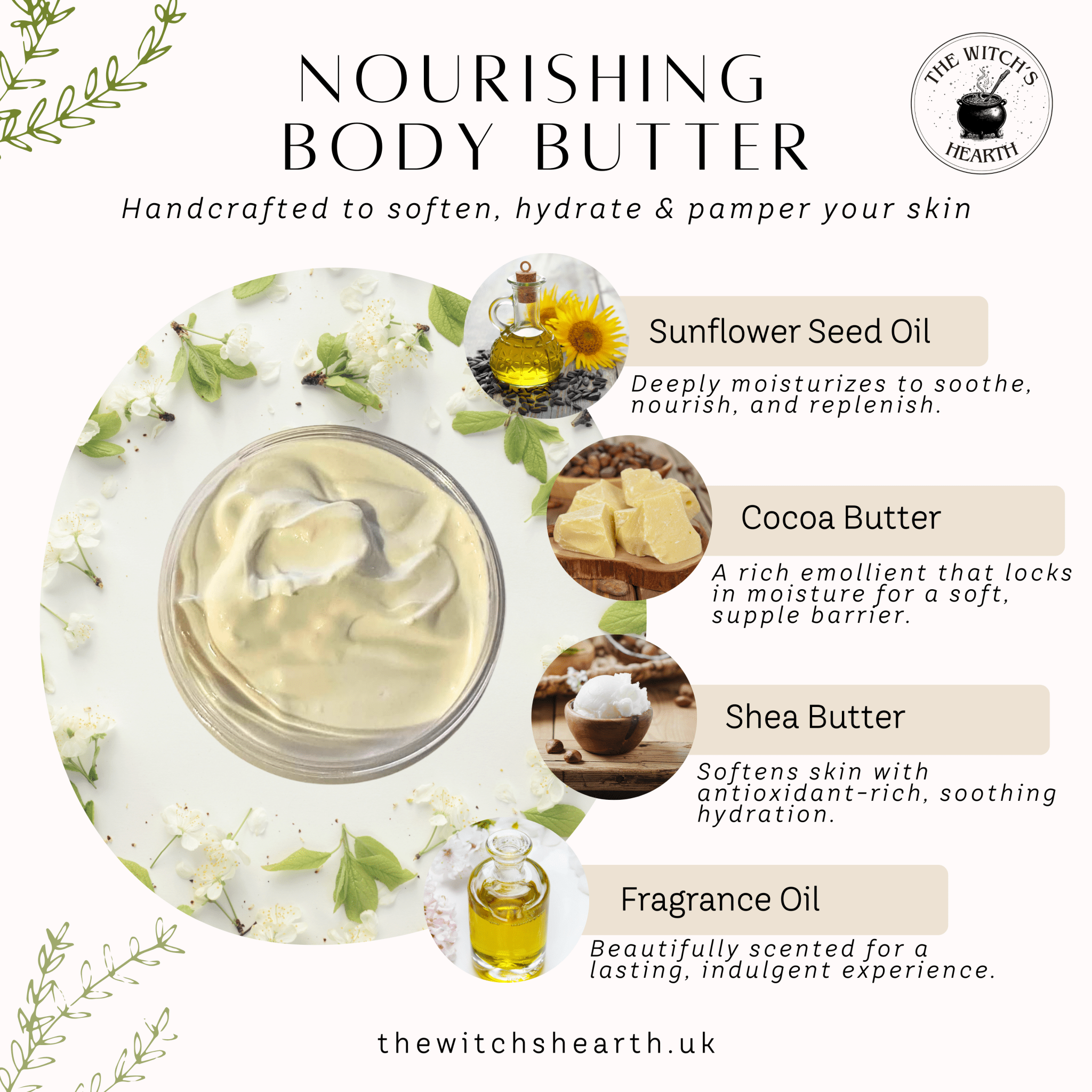 Moisturising Body Butter - The Witch’s Hearth Ltd