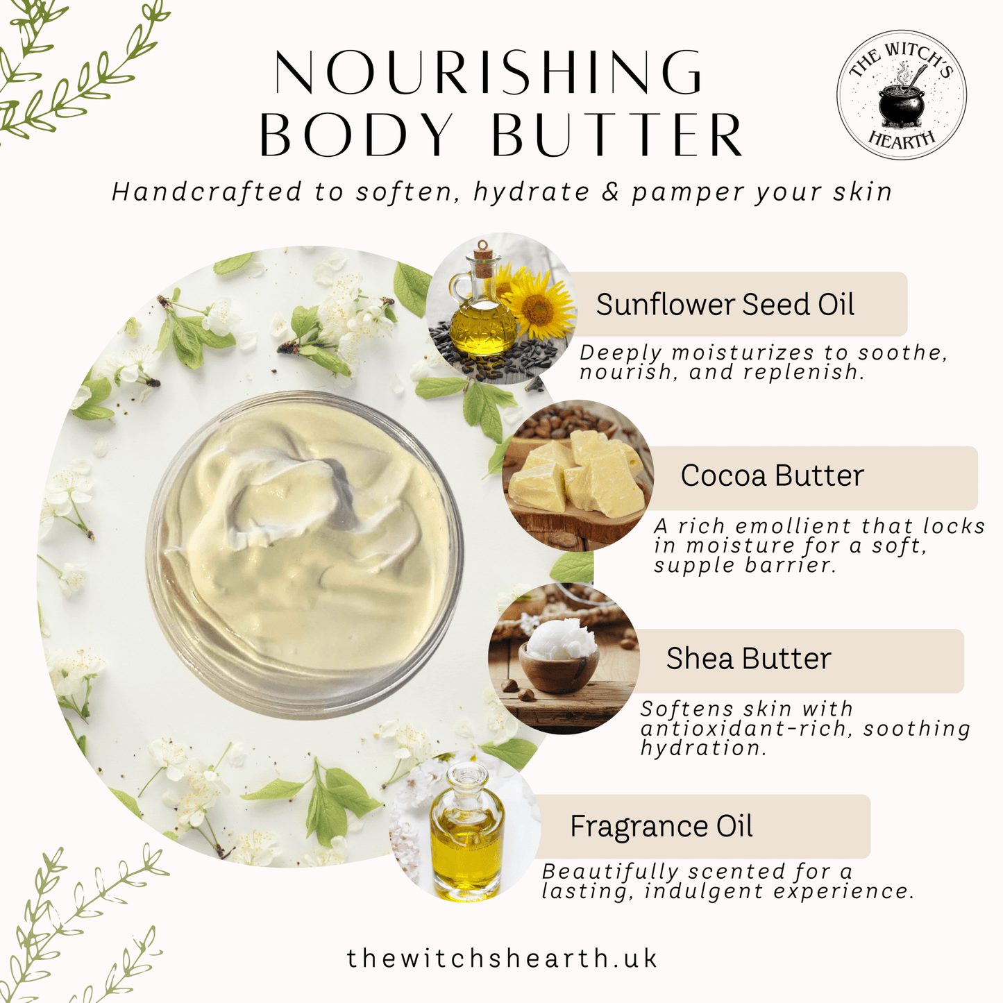 Moisturising Body Butter - The Witch’s Hearth Ltd