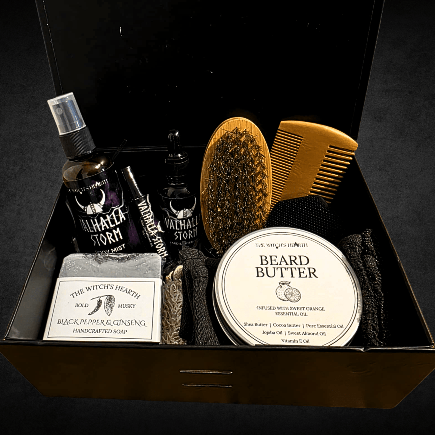 Valhalla Storm Men’s Beard & Grooming Gift Set - The Witch’s Hearth Ltd